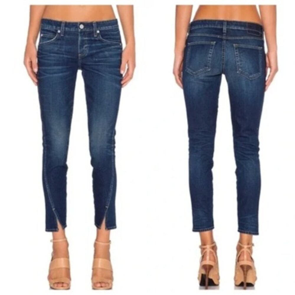 AMO Denim Twist Jean in True Blue, Size 30